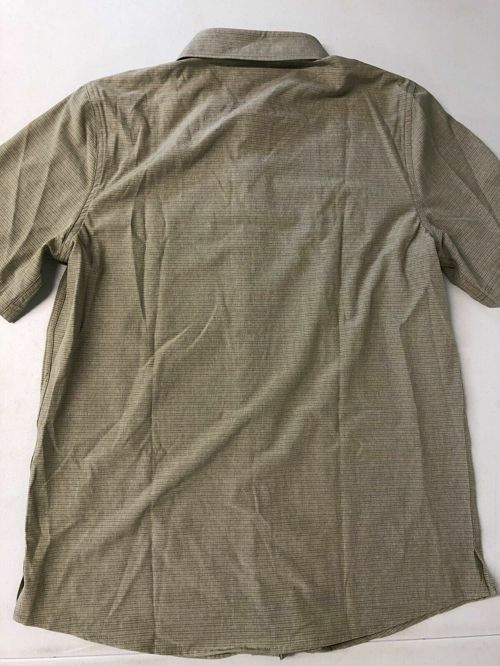 Avalanche Men's Performance Short Sleeve Woven Shirt Breathable Fabric Khaki M