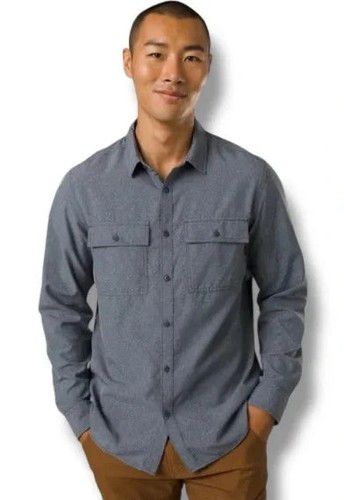 MENS PRANA LOST SOL LS REGULAR FIT UPF 30+ BUTTON DOWN SHIRT