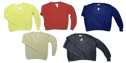 VICTORIA’S SECRET PINK BOYFRIEND OVERSIZED CREW KNIT PULLOVER SWEATER SIZE NWT