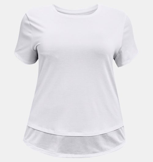 Under Armour  Woman's Plus Size Tech Layered-Look T-Shirt Off White Size 1X