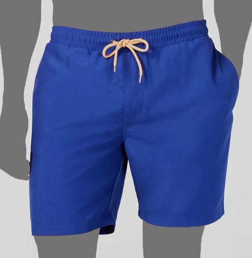 $38 Club Room Men's Blue Quick-Dry Performance Solid 7" Swim Trunks Shorts M