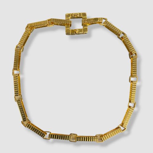 $415 IVI Women's 18k Gold Plated Sterling Silver Signora Chain Bracelet Size S