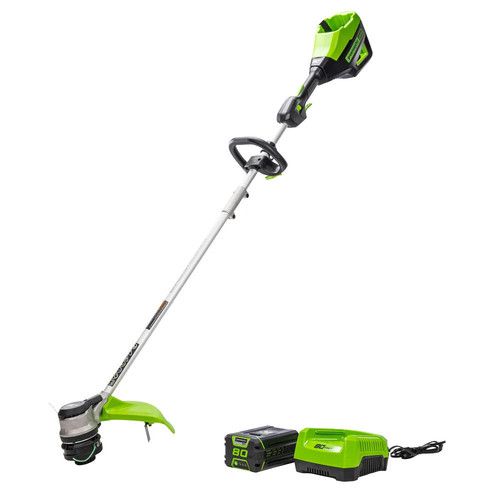 Greenworks 16In 80V String Trimmer With 2Ah Battery & Rapid Charger Kit