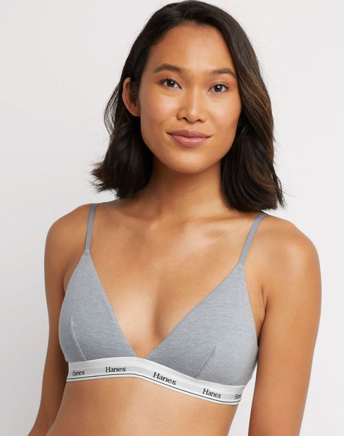 Hanes Triangle Bralette Originals Breathable Stretch Cotton ComfortFlex Fit