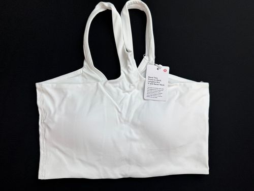 lululemon Bend This V and Racer Bra Light Support, A-C Cups White Size XXS/XS.