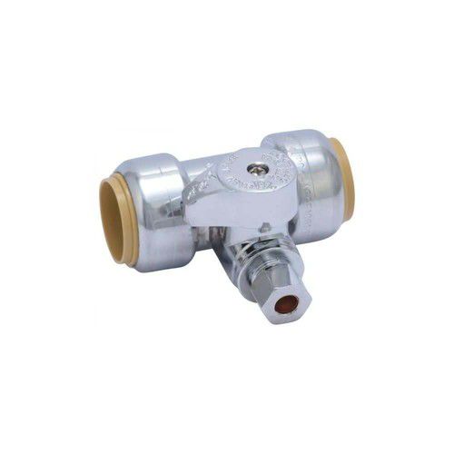 Sharkbite Ptc 3/4In X 3/4In X 1/4In Brass Tee Stop