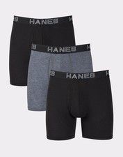 Hanes Big Men's Ultimate Comfort Flex Fit Total Support Pouch Boxer Brief 3-Pack