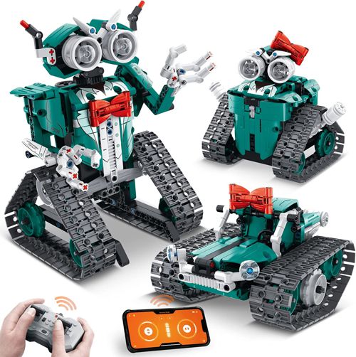 App/Remote Control STEM Building Kits for Kids 8-12 - 3 in 1 RC Robot Car Toys, 