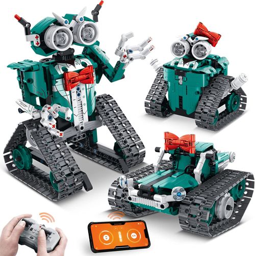 App/Remote Control STEM Building Kits for Kids 8-12 - 3 in 1 RC Robot Car Toys, 