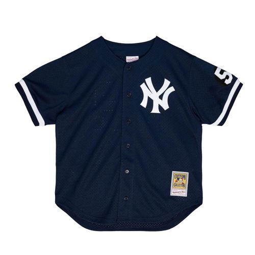 Mens Mitchell & Ness MLB AUTHENTIC BP JERSEY - BUTTON FRONT YANKEES 1999 MARIANO