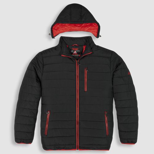 $78 Spire By Galaxy Men's Black Winter Full Zip Packable Puffer Coat Size XL