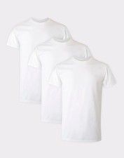 Hanes 3-Pack Men T-Shirt Tee Comfort Fit White Crew Neck Undershirt Short Sleeve