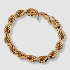 $595 Emanuele Bicocchi Men's 24k-Gold Plated Sterling Silver Bracelet Size XXL
