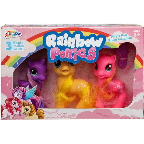 GrafixLogo US72-0320 3-Pack Rainbow Ponies