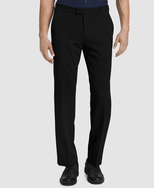 $75 Van Heusen Men's Black Straight-Fit Stretch Suit Dress Pants Size 44W 34L