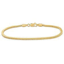 AMOUR 2.3mm Franco Chain Bracelet In 10K Yellow Gold, 7.5 In