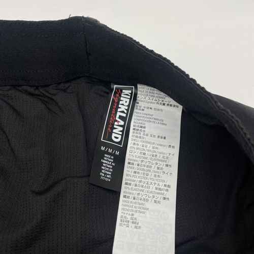Kirkland Signature Men's Swim Shorts Built In Brief Zipper Pocket Black Camo M