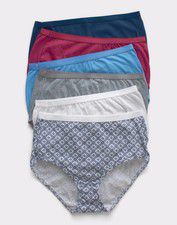 Hanes Brief 6-Pack Ultimate Breathable 100% Cotton No ride up Preshrunk Seamless