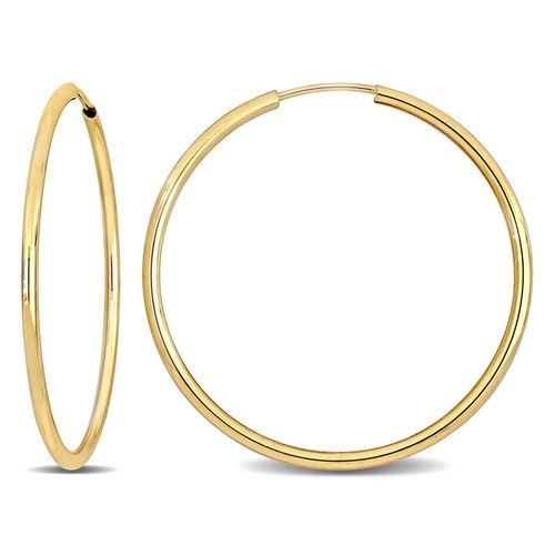Amour 30mm Hoop Earrings in 14k Yellow Gold AMR-JMS011019