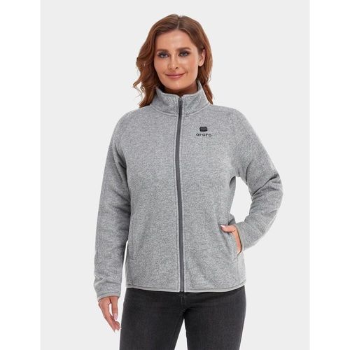 Ororo Womens Flecking Gray Heated Fleece Jacket Kit 3X