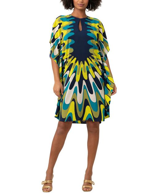 Trina Turk Global 2 Silk Midi Dress Women's