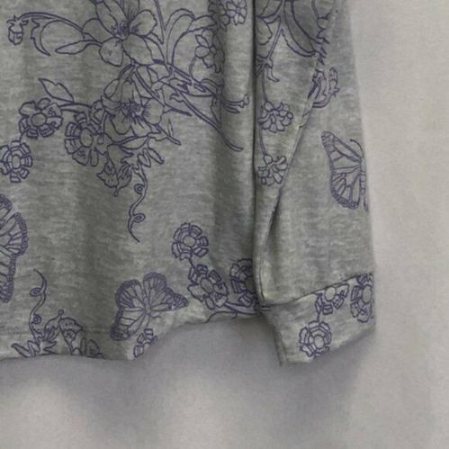 Charter Club Super-Soft Knit Pajama Top Only Flutt Butterfly  Size XXXL
