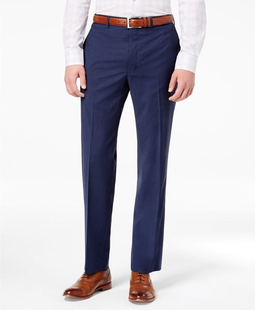 $302 Marc New York Men'S Classic Fit Blue Suit Trousers Dress Pants Size 39w 32l