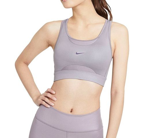 Nike Swoosh Medium Support Purple Smoke/Dark Raisin Sports Bra Size S