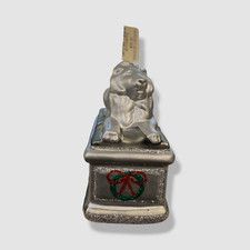 Glaspol Silver Library Lion Christmas Ornament