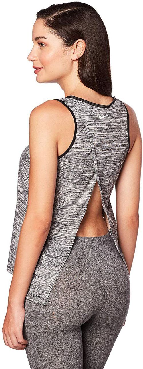 Nike Just Do It Women's Dry Studio Gray Training Tank Top Size L