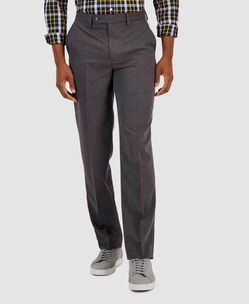 $75 Nautica Mens Gray Slim-Fit Performance Stretch Dress Suit Pants Size 36W 32L