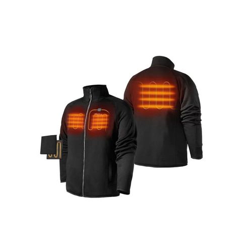 Ororo Mens Black Heated Fleece Jacket Kit 3X