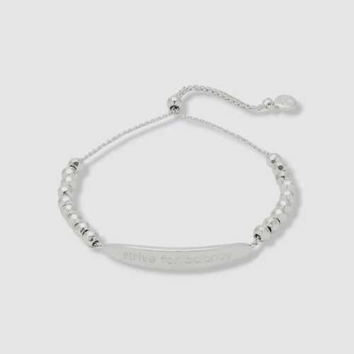 Gorjana Women's Silver Power Intention Strive For Balance Bracelet