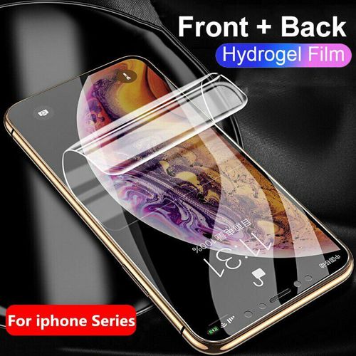 For iPhone 15 14 Pro Max 13 12 XR 8 7 Front+Back Hydrogel Film Screen Protector