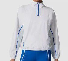 $138 Sweaty Betty Women's White Zero Gravity Run Half Zip Jacket Coat Size XL
