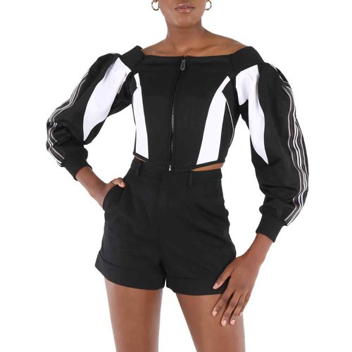 Burberry Black Jersey Off Shoulder Corset Top