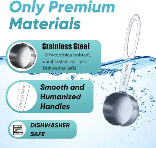 4 Pcs Coffee Scoop Tablespoon Stainless Steel Coffee Measuring Scoops, Including