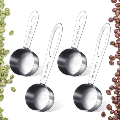 4 Pcs Coffee Scoop Tablespoon Stainless Steel Coffee Measuring Scoops, Including
