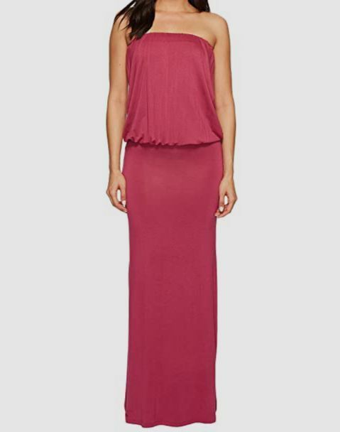 $125 American Rose Women's Pink Riena Off-Shoulder Maxi Dress Size XL