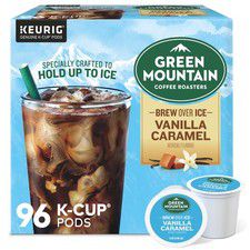 Green Mountain Coffee Roasters Brew Over Ice Vanilla Caramel, K-Cups, 96 Count