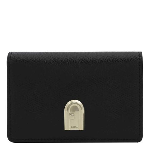 Furla Ladies 1927 Black Leather Business Card Case 1056422-PDA3-ARE-O60