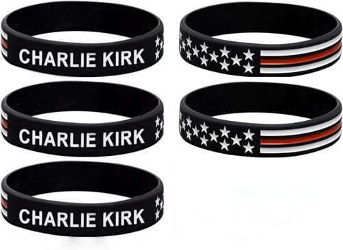 Charlie Kirk Memorial Silicone Bracelets for Freedom and Patriotism