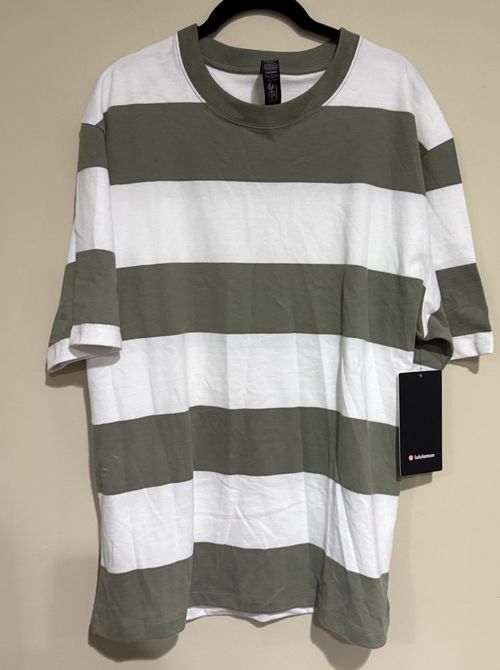 NWT Mens Lululemon Size XL Heavyweight Cotton Jersey T-Shirt PKTA Green White