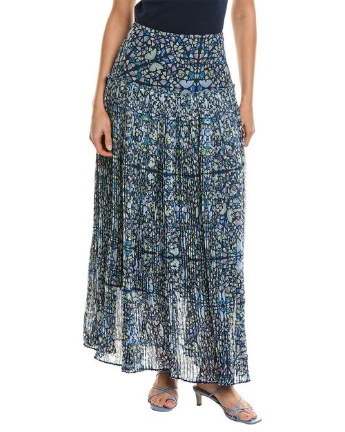 Ted Baker Corrugated Pleat Maxi Skirt Women's Blue 2
