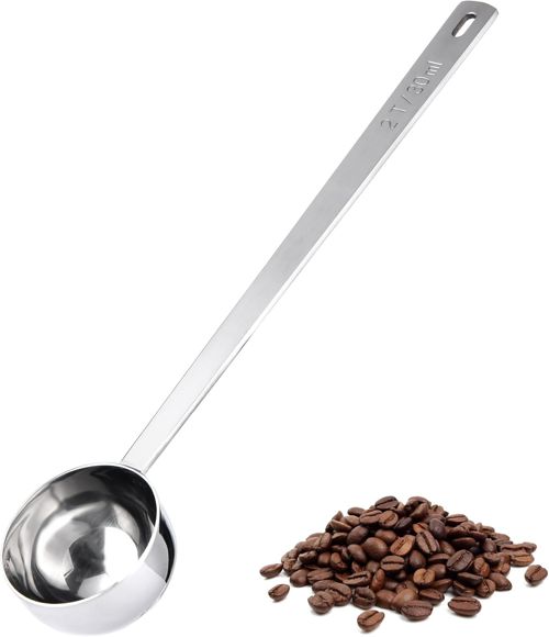 Coffee Scoop 2 Tablespoon: 18/8 Stainless Steel Measuring Scooper for Ground Cof