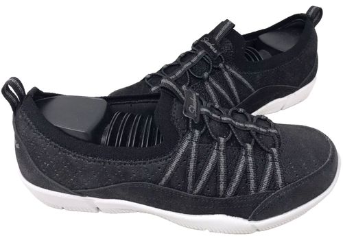 Skechers Women’s Breathe Easy Simple Pleasure Slip On Black/White Size:7.5 177F