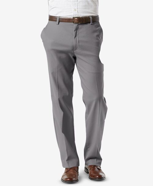 $51 Dockers Men's Classic Fit Gray Creased Leg Chino Pants Size 40W 30L