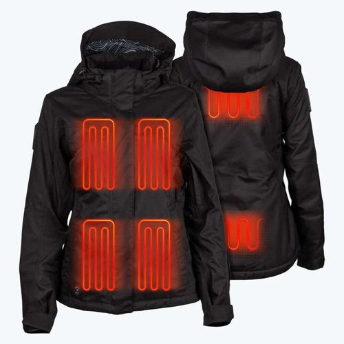 Mobile Warming 7.4V Denali Heated Snow Jacket With Removable Hood Kit Black