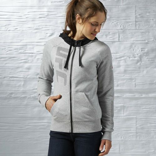 [AJ4471] Womens Reebok UFC UFAN Full Zip Hoody