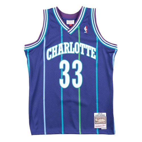 Mens Mitchell & Ness NBA SWINGMAN ALTERNATE JERSEY - HORNETS 94 ALONZO MOURNING